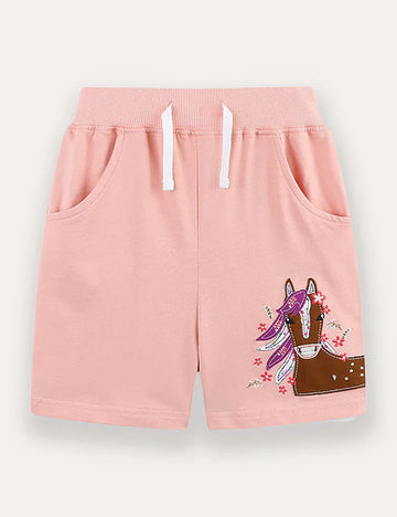 Horse Applique Shorts